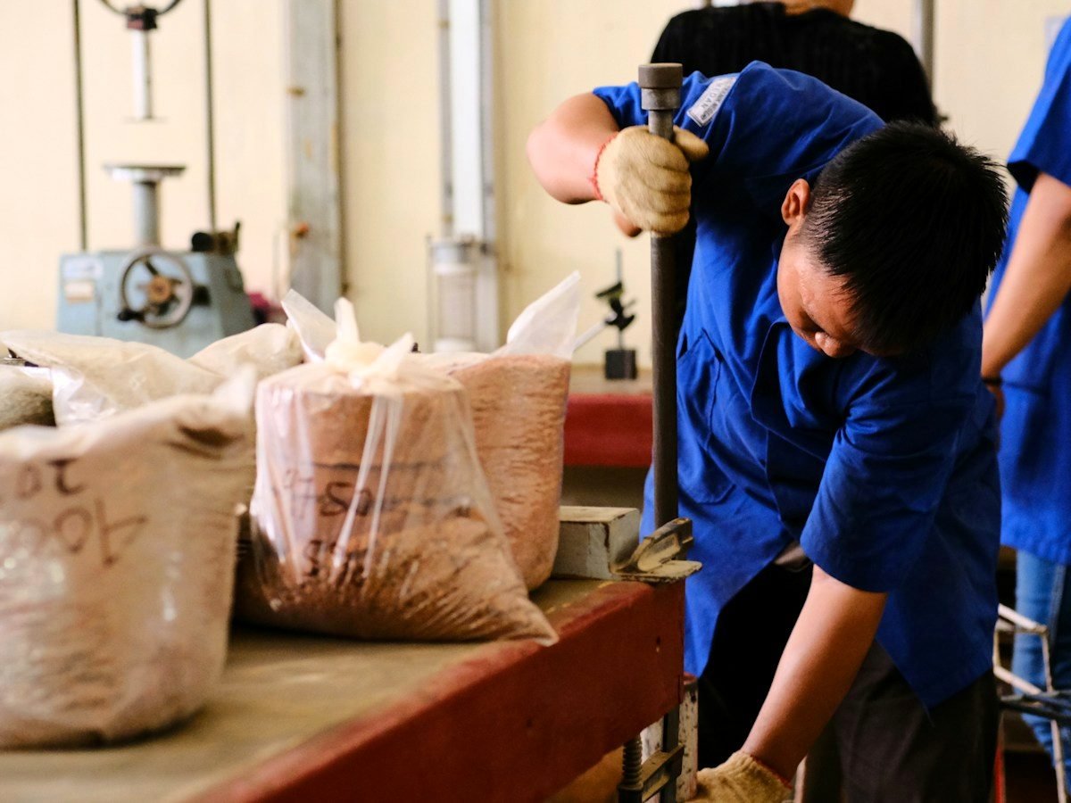 Team members preparing consignments for despatch